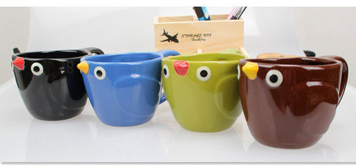 供应批发大鸡杯陶瓷杯 天虎陶瓷杯1303，优质水杯选择
