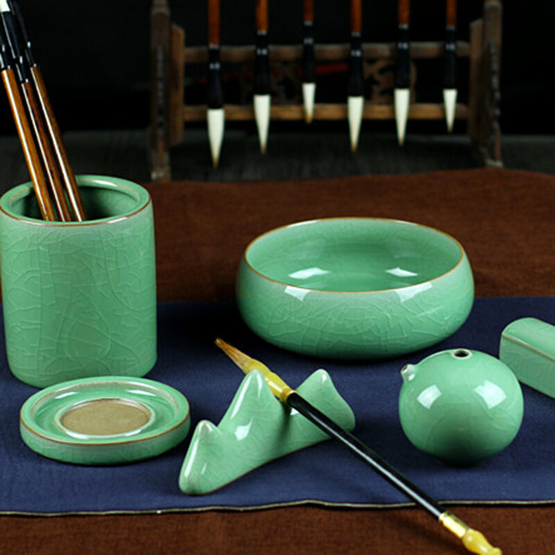 品味传统雅趣 乌龟先森文房四宝陶瓷套装，点亮现代书房艺术